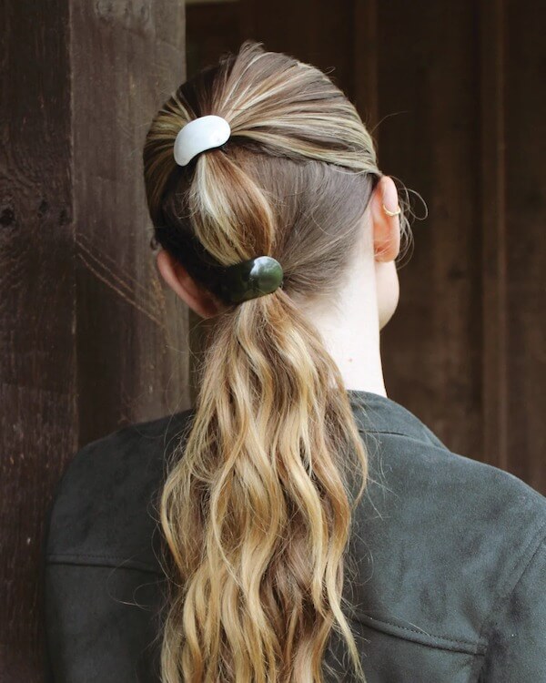 Double Clip Half Ponytail