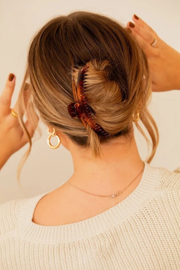 Classic French Twist with Claw Clip