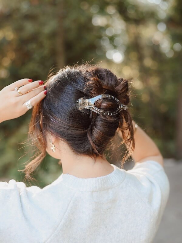 Effortless Messy Claw Clip Updo