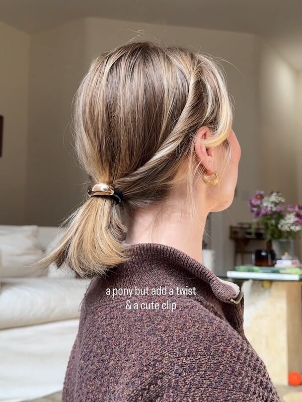 Twisted Low Ponytail