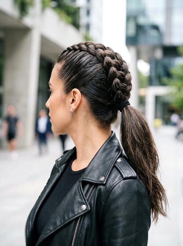 Dutch Braid Ponytail