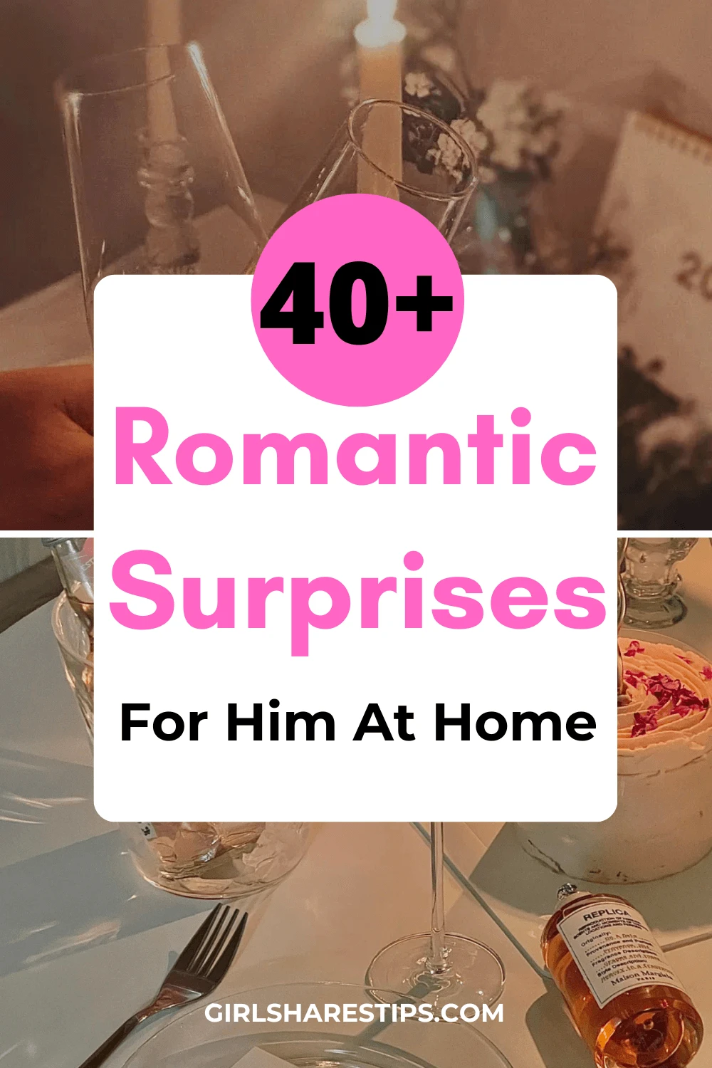 creative romantic surprises for him at home