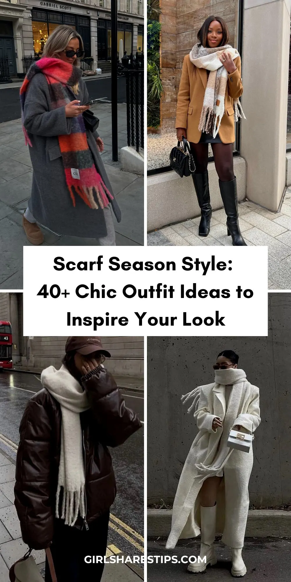 scarf outfit ideas collage