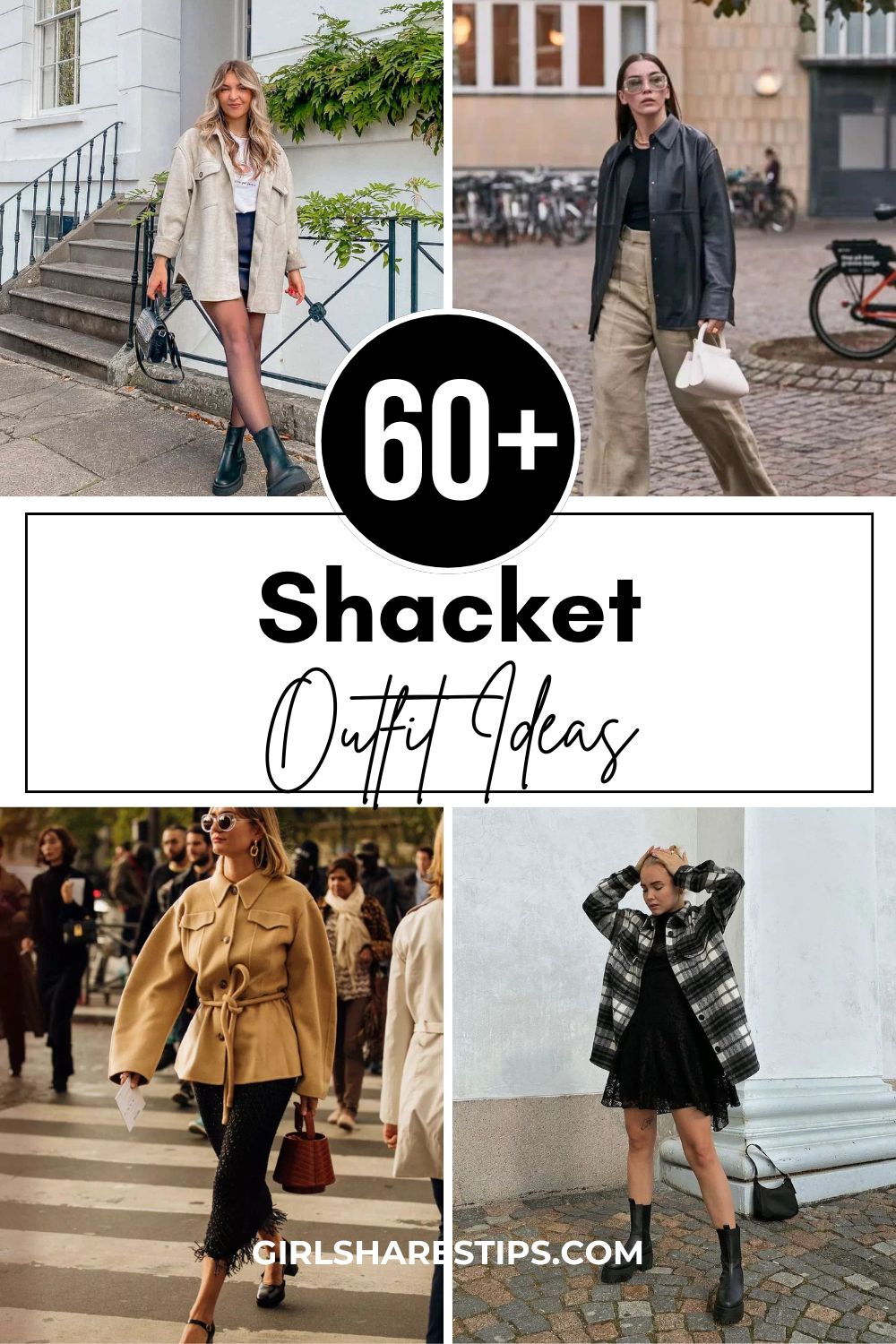 shacket outfit ideas collage