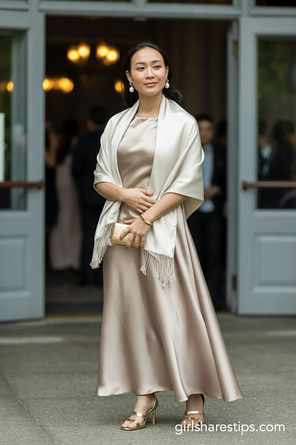 shawl over dress wedding guest