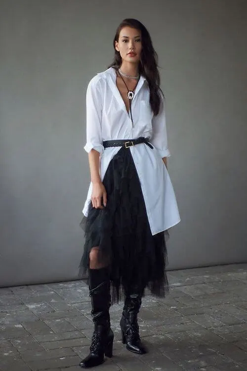 shirts to wear with tulle skirt