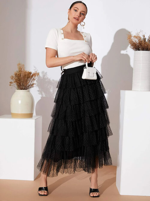 shirts to wear with tulle skirt