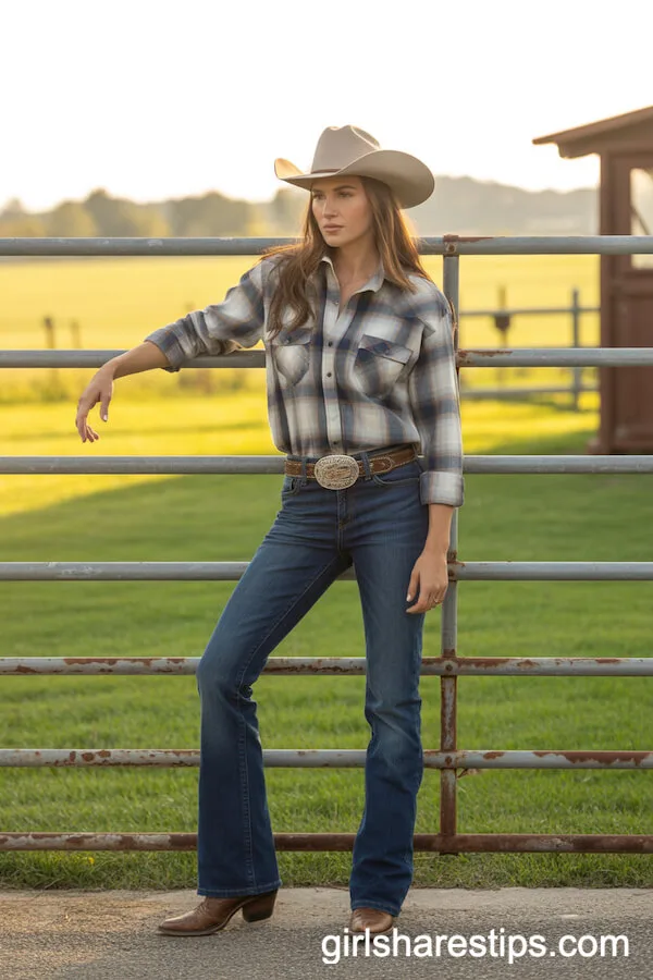 Bootcut Jeans with Cowboy Boots