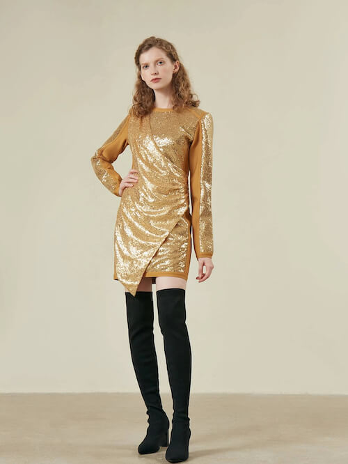 shoes to wear with gold sequin dress