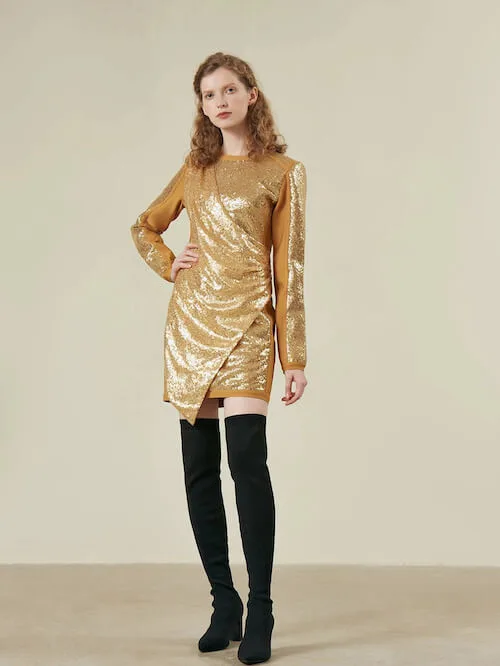 shoes to wear with gold sequin dress