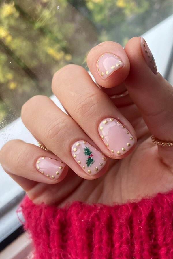 short Christmas nails