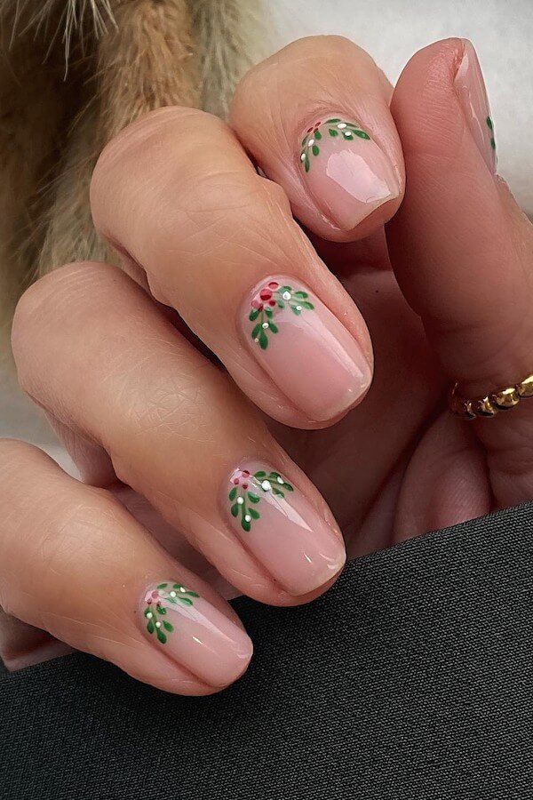 short Christmas nails