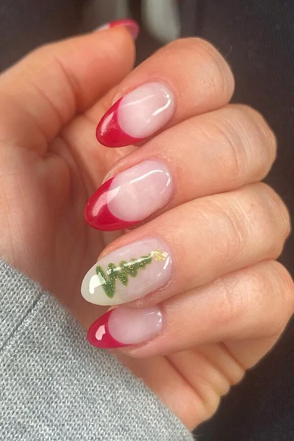 short Christmas nails