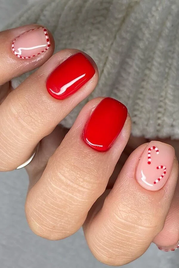 short Christmas nails