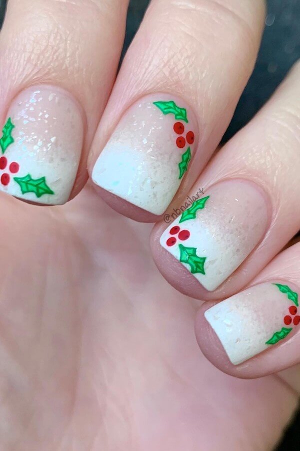 short Christmas nails