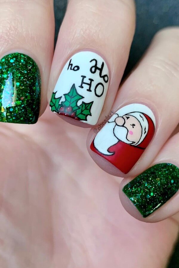 short Christmas nails