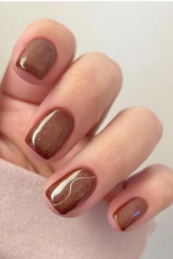 short Thanksgiving nails