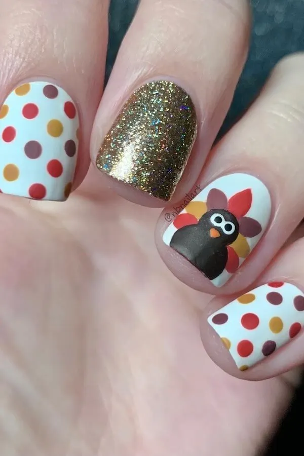 50+ Cute Short Thanksgiving Nails [2023] To Celebrate Thanksgiving In ...