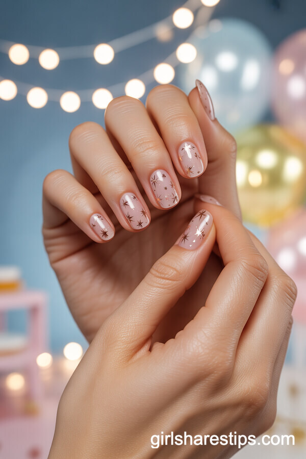 Neon Stripe Square Party Nails