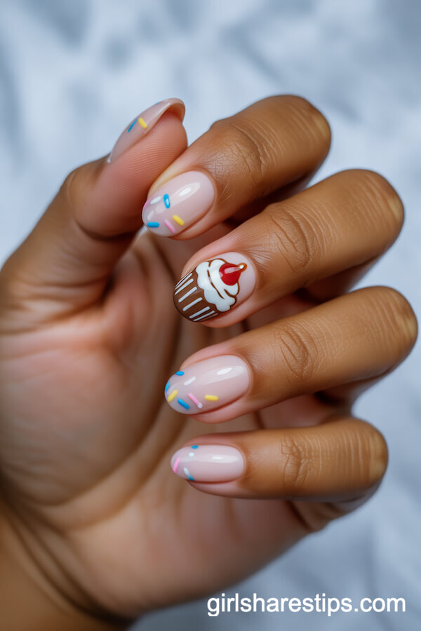 Holographic Glitter Sprinkle Nails