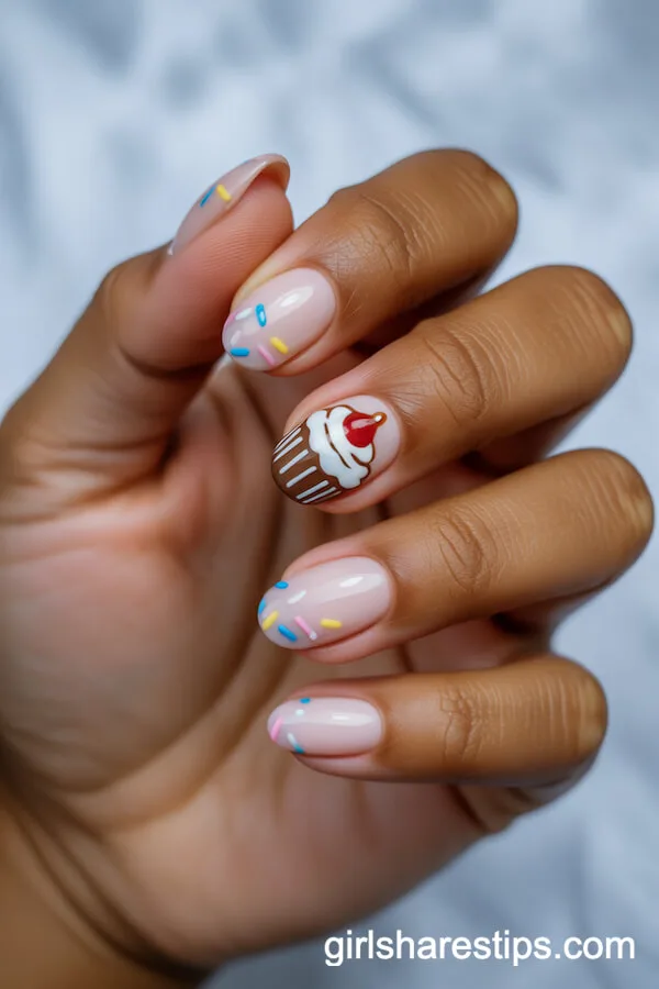 Holographic Glitter Sprinkle Nails