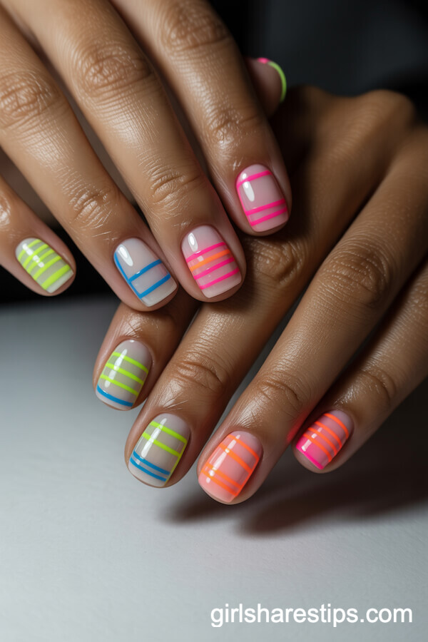 Metallic Star Pattern Round Nails