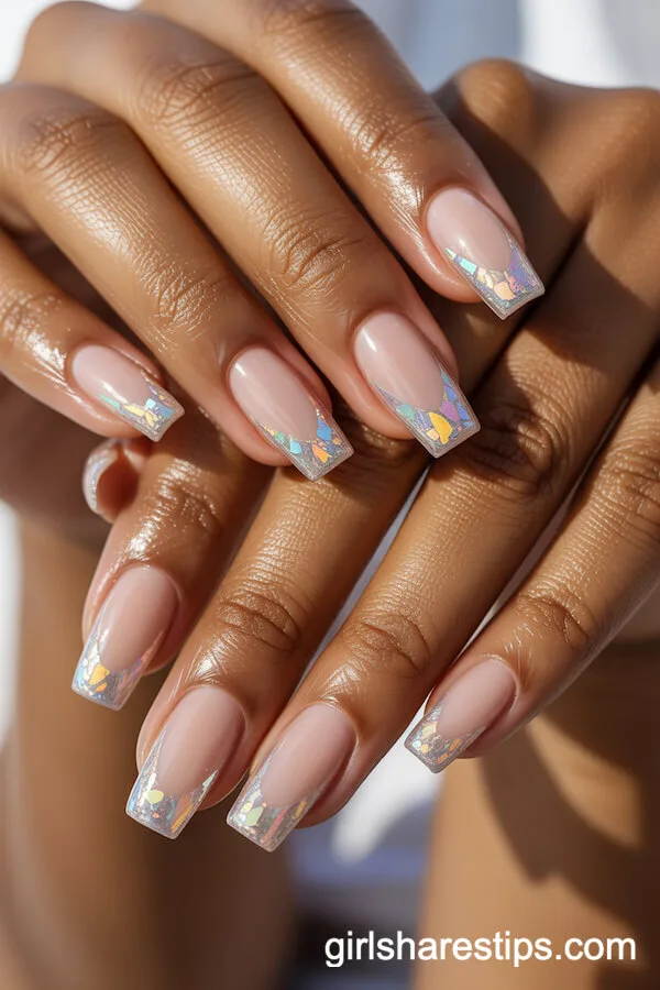 Confetti Dot Round Birthday Nails