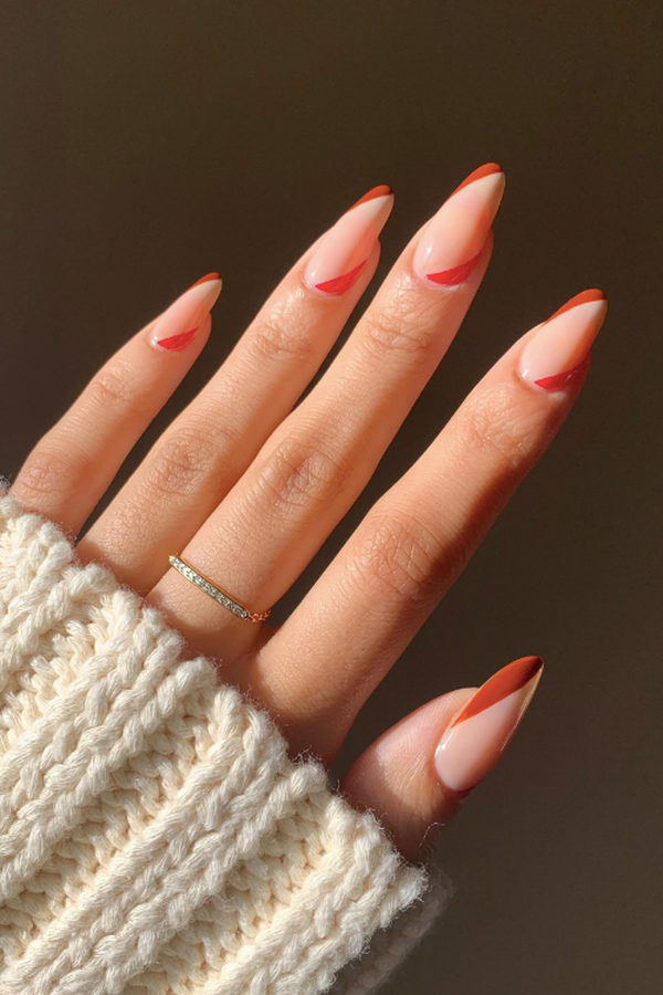 Cute Halloween Doodle Short October Nails