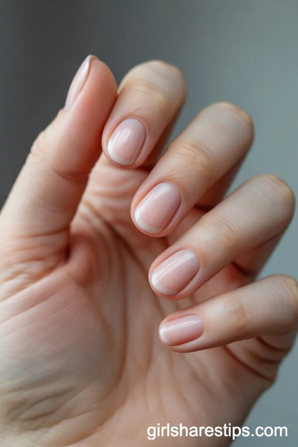 Simple Pastel Pink Short Round Nails for Everyday Wear