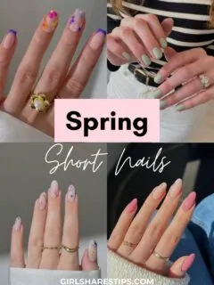 short spring nails designs collage