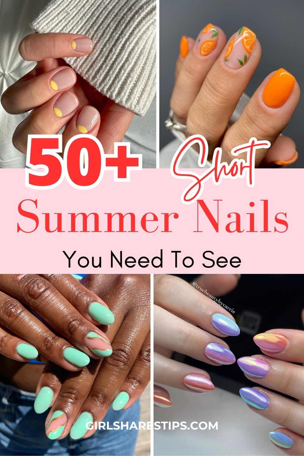 short summer nails collage