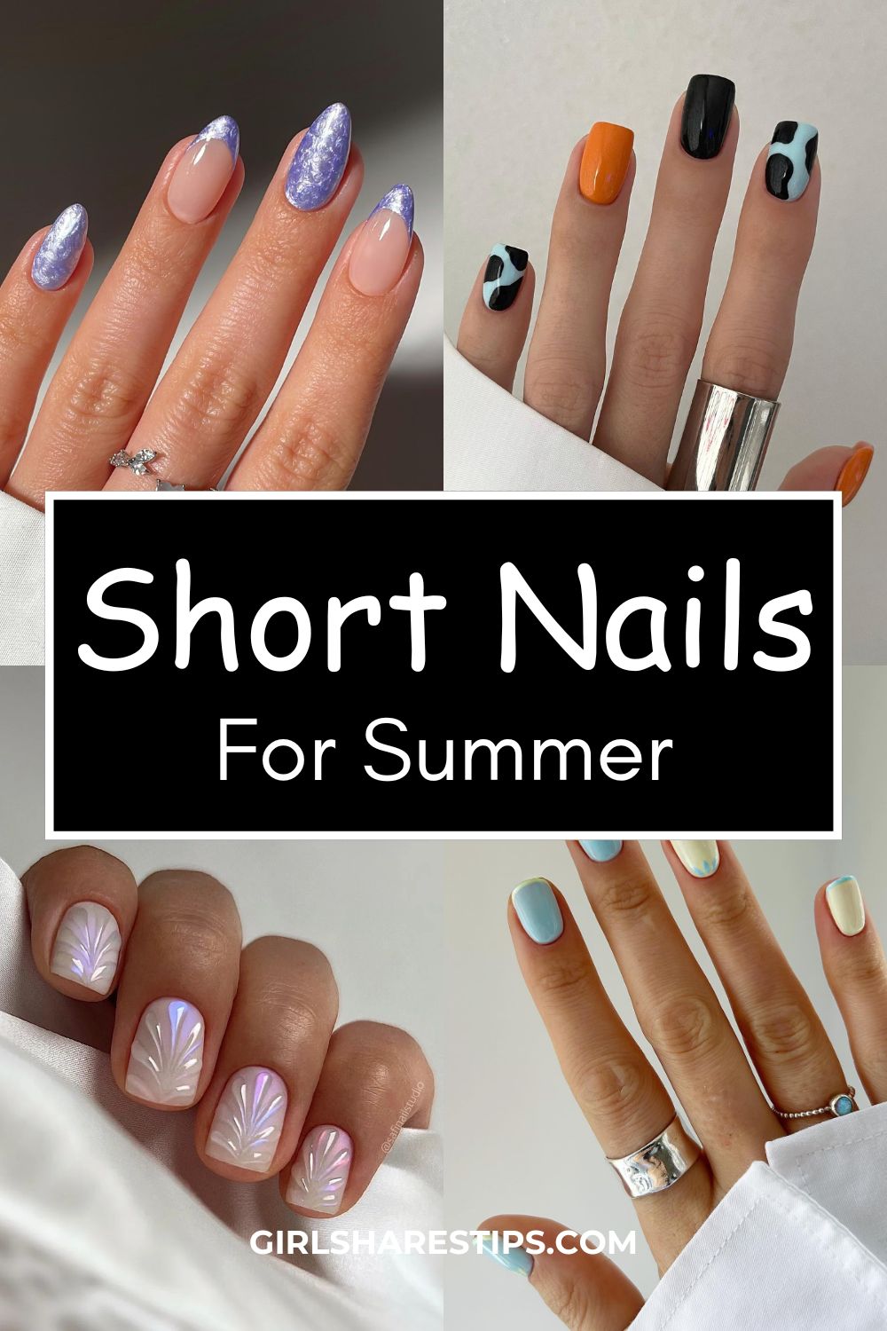 short summer nails collage
