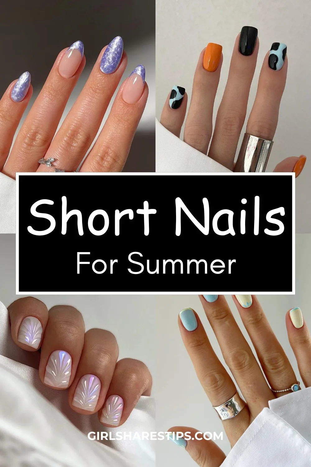 short summer nails collage