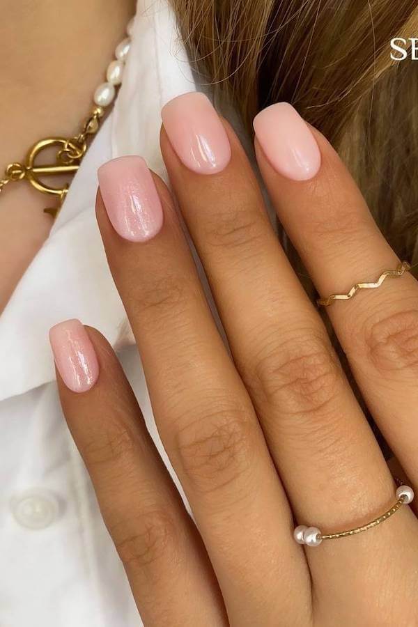 Classic Light Pink Nails