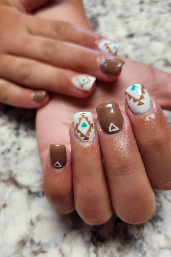 Southwestern Aztec Nail Design