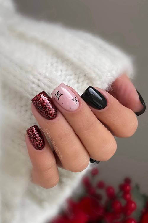 short winter nails designs
