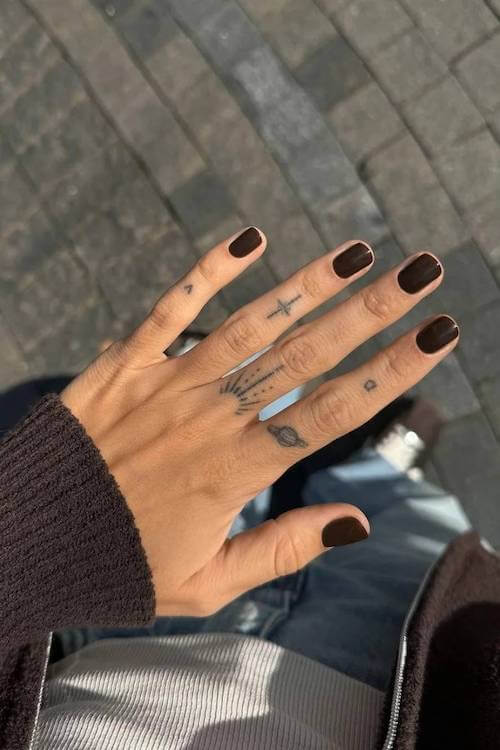 short winter nails designs
