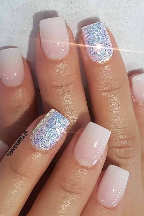 Elegant Ombre with Glitter Accent