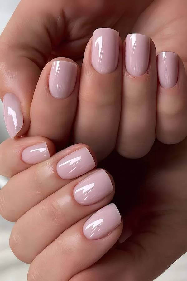 Classic Soft Pink Short Nails