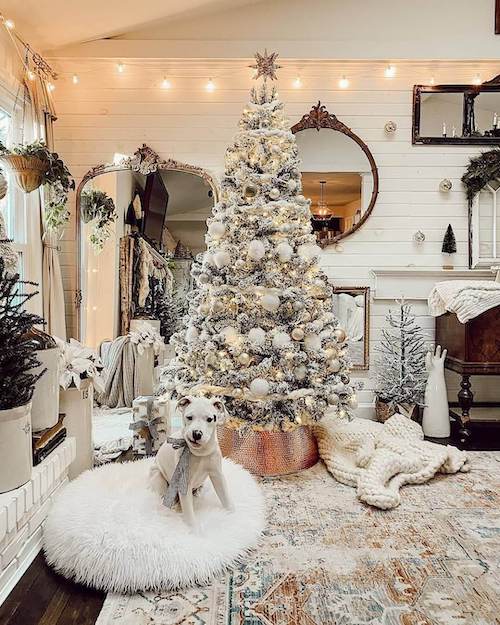 silver Christmas tree decorating ideas