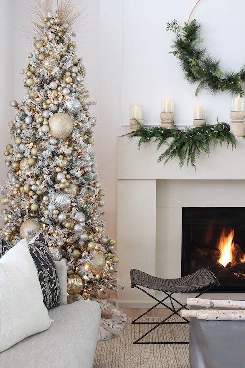 silver Christmas tree decorating ideas