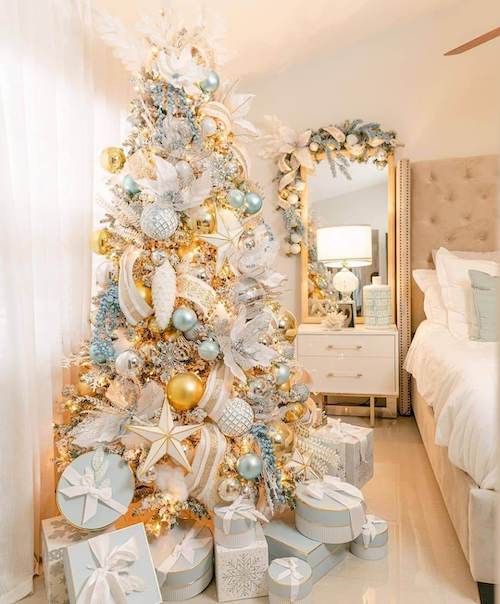 silver christmas tree decor ideas