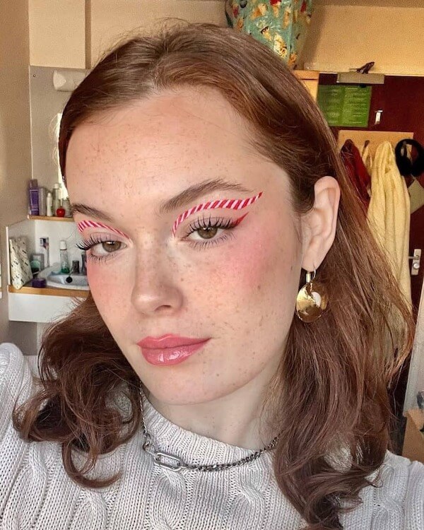 Peppermint Stripe Winged Eyeliner