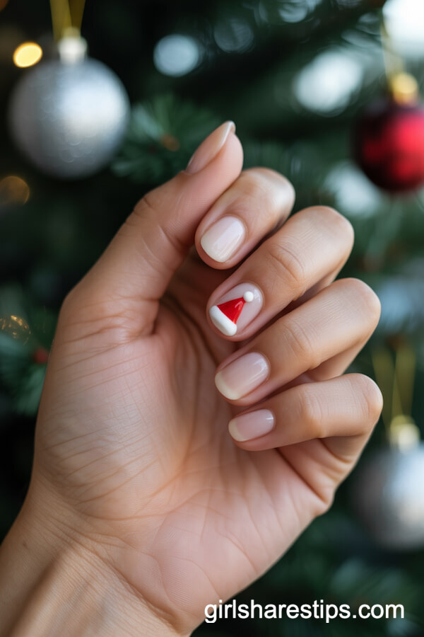 simple Christmas nails