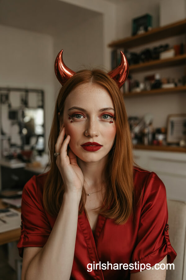 Red Devil-Inspired Eye Makeup