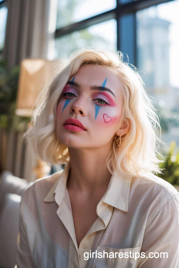 Soft Pastel Clown Makeup