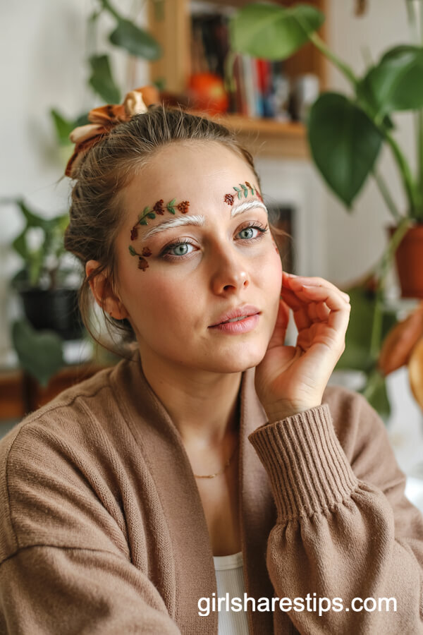 Leafy Eyebrow Halloween Design
