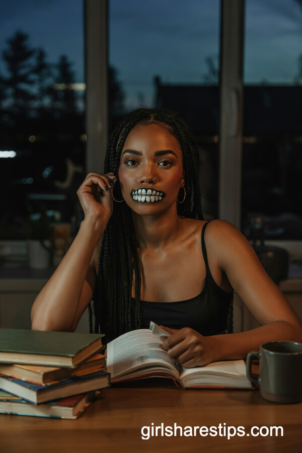 Skeleton Teeth Lip Makeup