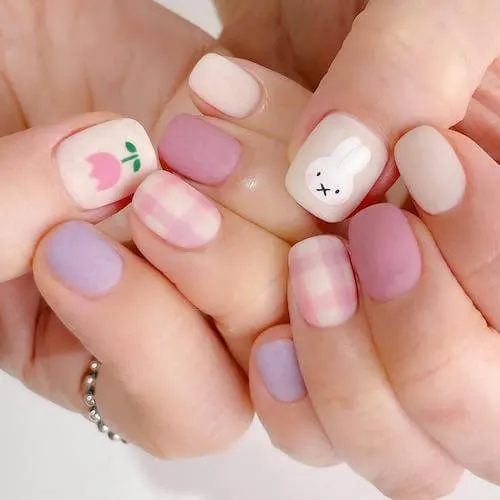 simple Korean nail designs