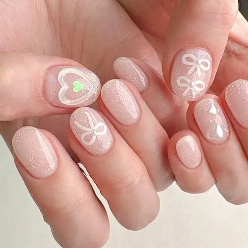 simple Korean nail designs